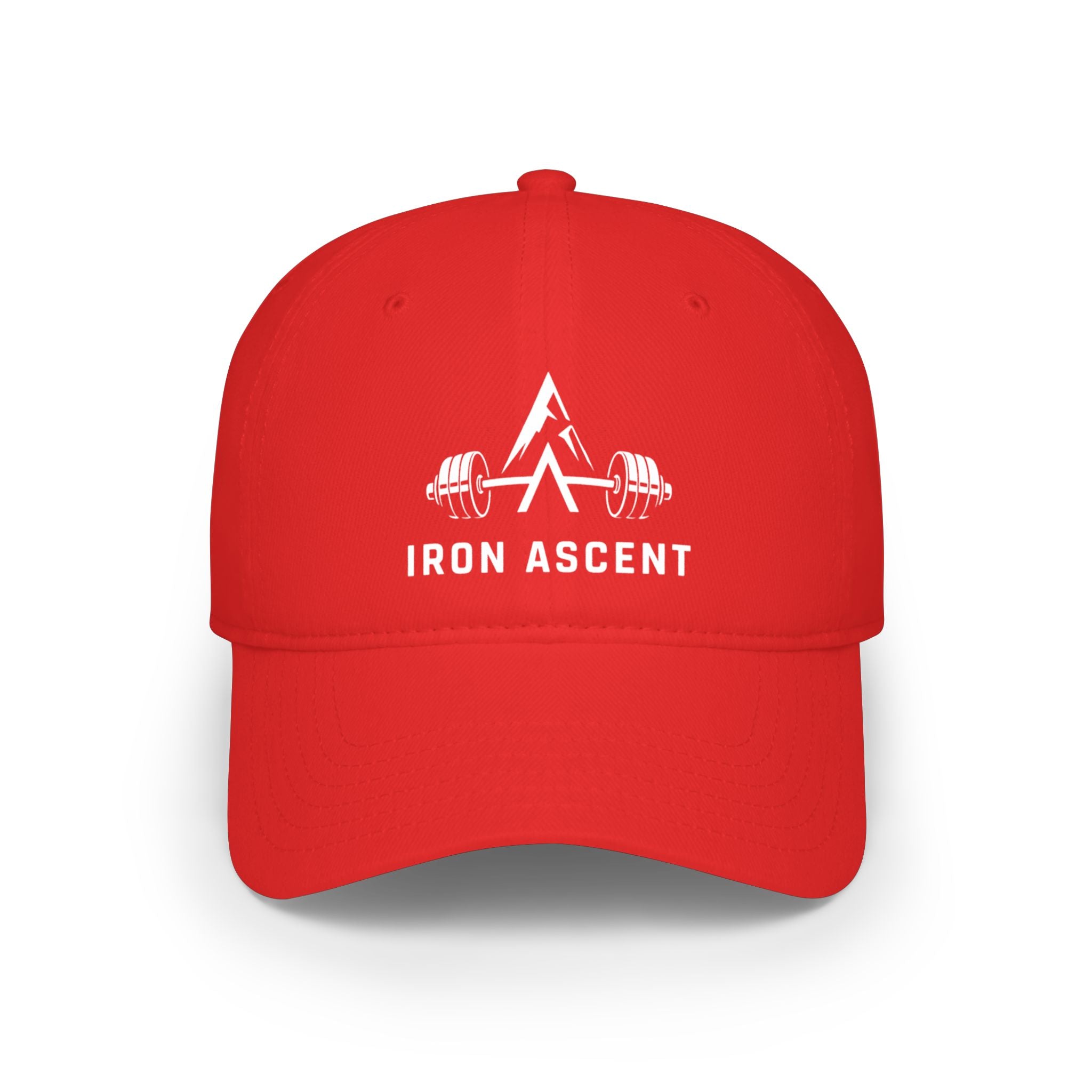 Iron Ascent Barbell Logo Baseball Cap — Fitness Weightlifting Hat