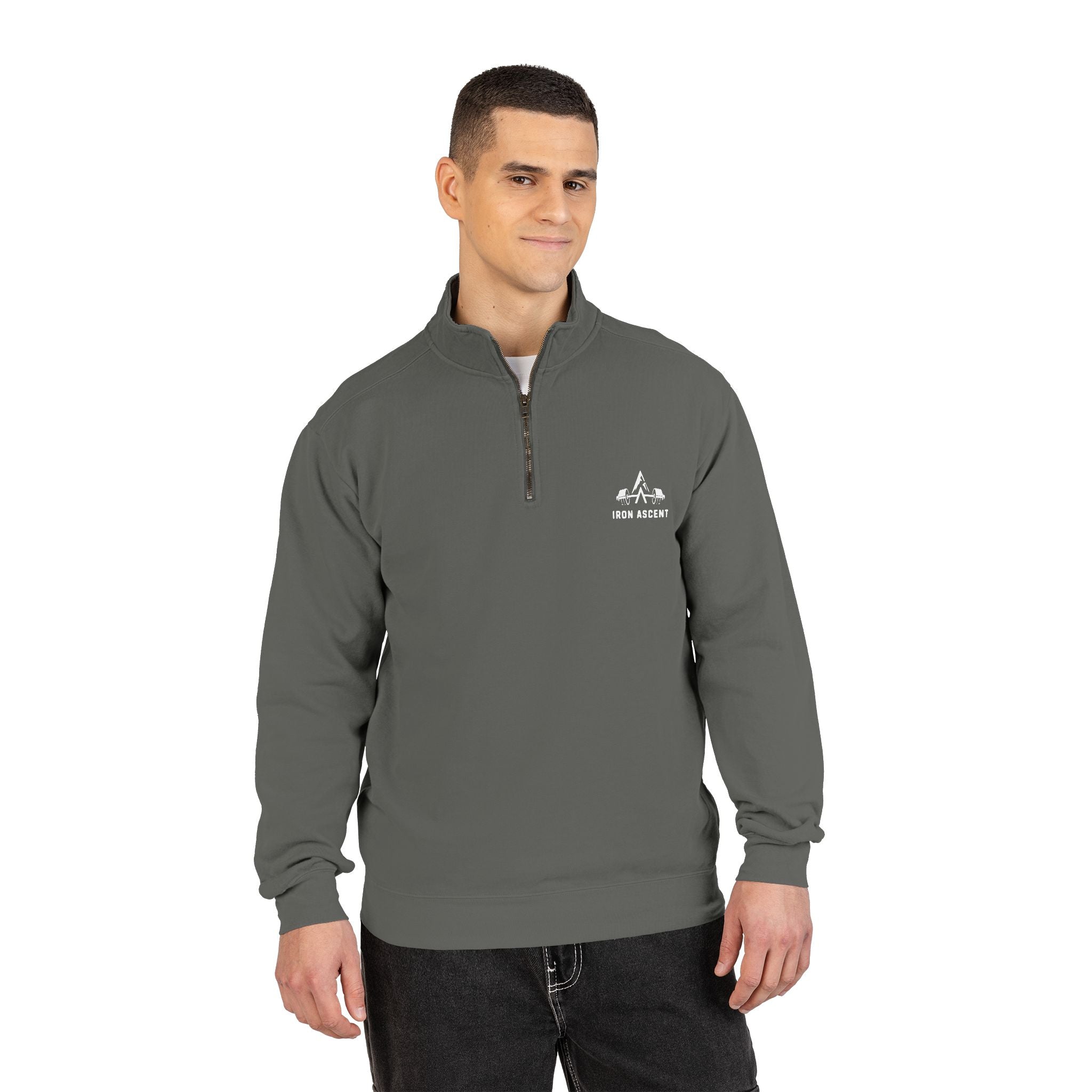 Quarter-Zip Sweatshirt — Moon Ridge Minimal Logo