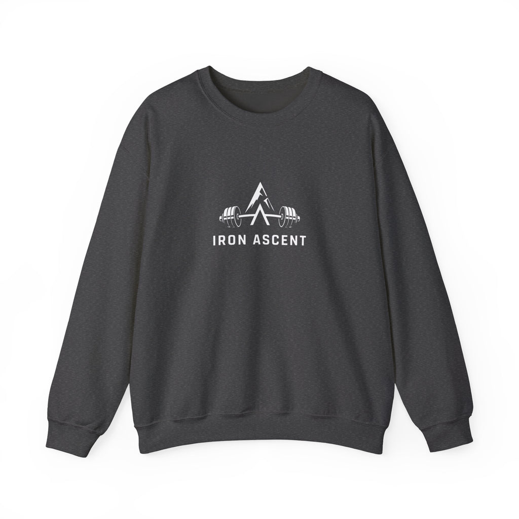 Forged By Iron Crewneck Sweatshirt — Minimal Back Print Graphic Sweatshirt