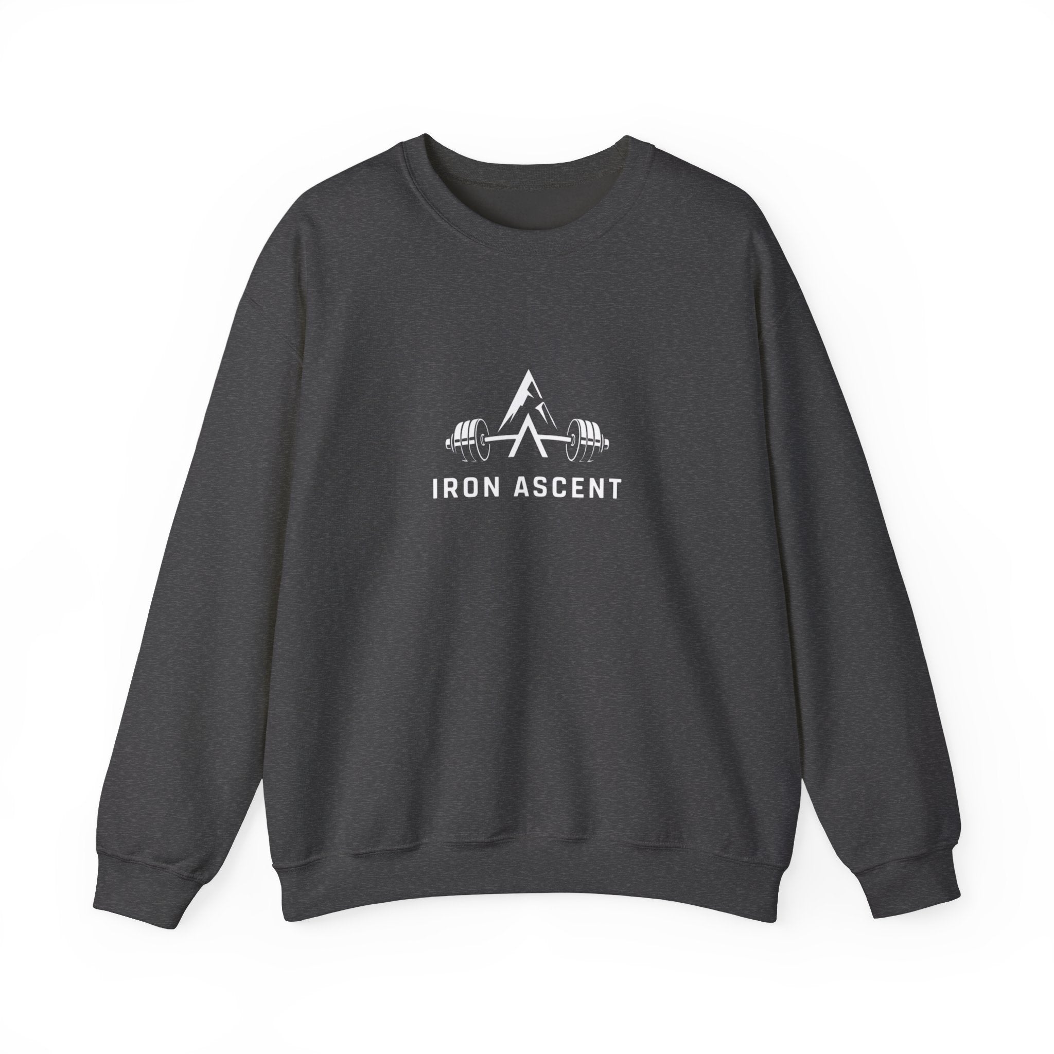 Forged By Iron Crewneck Sweatshirt — Minimal Back Print Graphic Sweatshirt