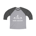 Iron Ascent Raglan Tee — 'Iron Ascent' Fitness Baseball Shirt with Back Quote "Trained by God. Built for battle."