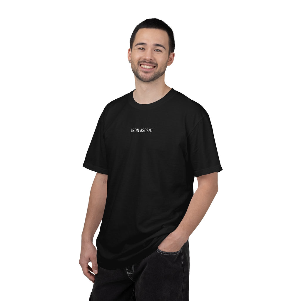 Forged By Iron T-Shirt — 'Iron Ascent' Minimal Gym Tee