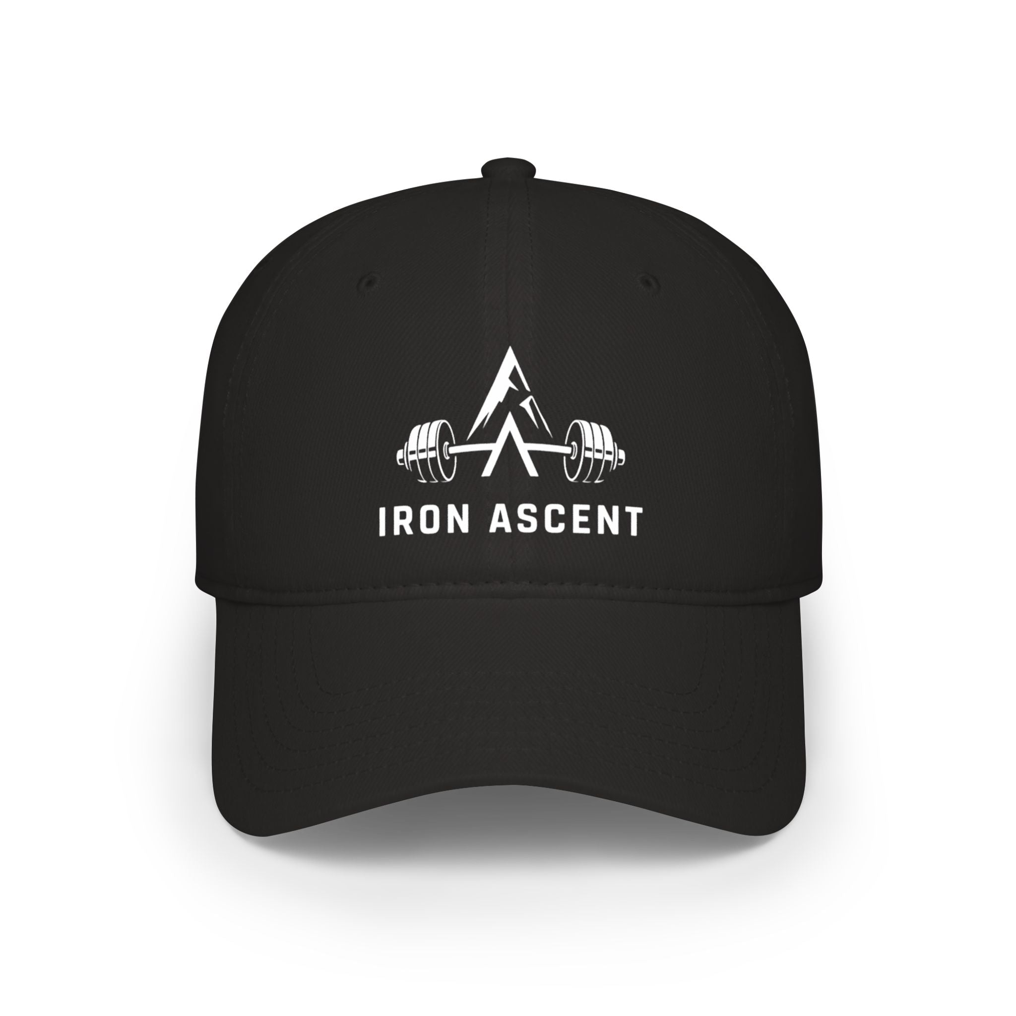 Iron Ascent Barbell Logo Baseball Cap — Fitness Weightlifting Hat
