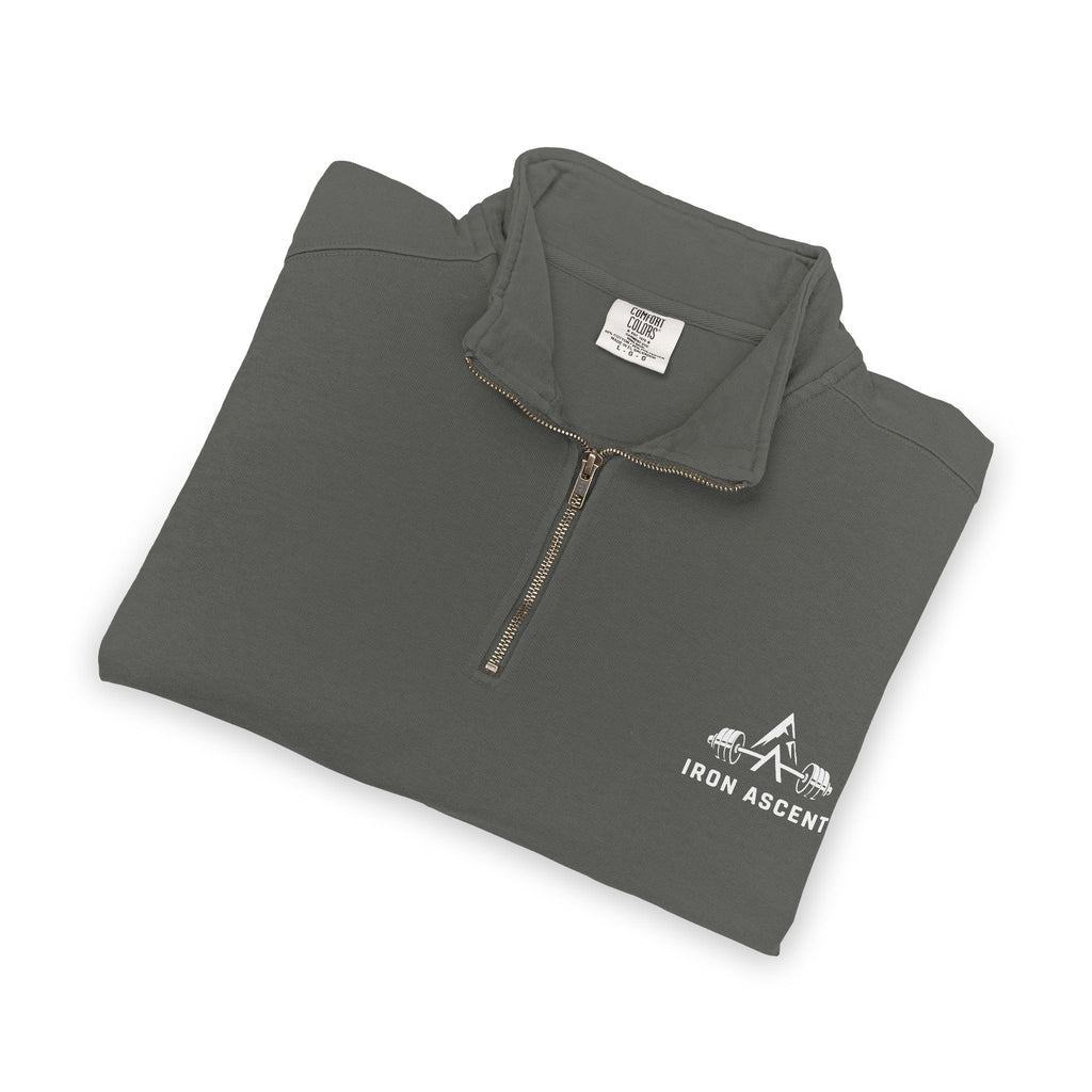 Quarter-Zip Sweatshirt — Moon Ridge Minimal Logo
