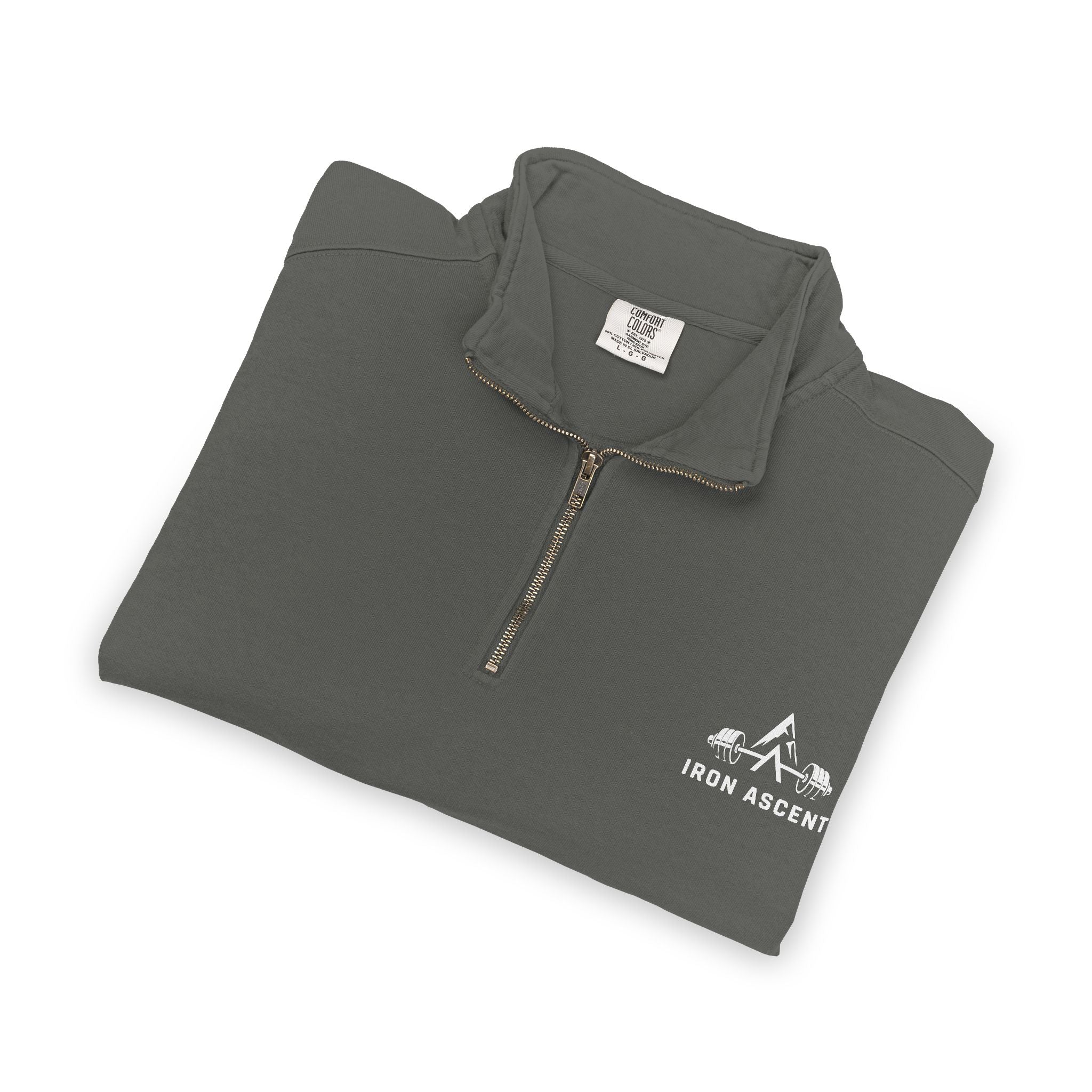 Quarter-Zip Sweatshirt — Moon Ridge Minimal Logo