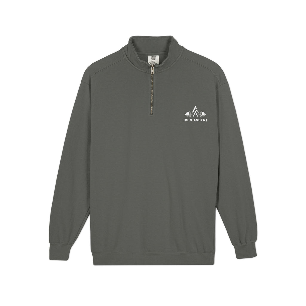 Quarter-Zip Sweatshirt — Moon Ridge Minimal Logo