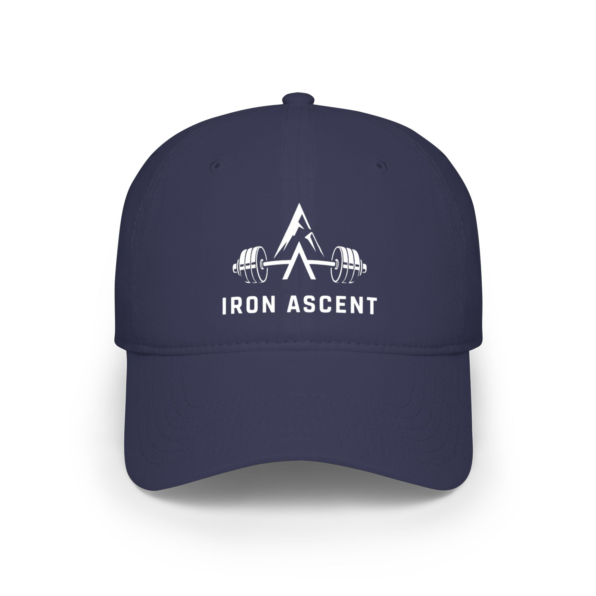 Iron Ascent Barbell Logo Baseball Cap — Fitness Weightlifting Hat