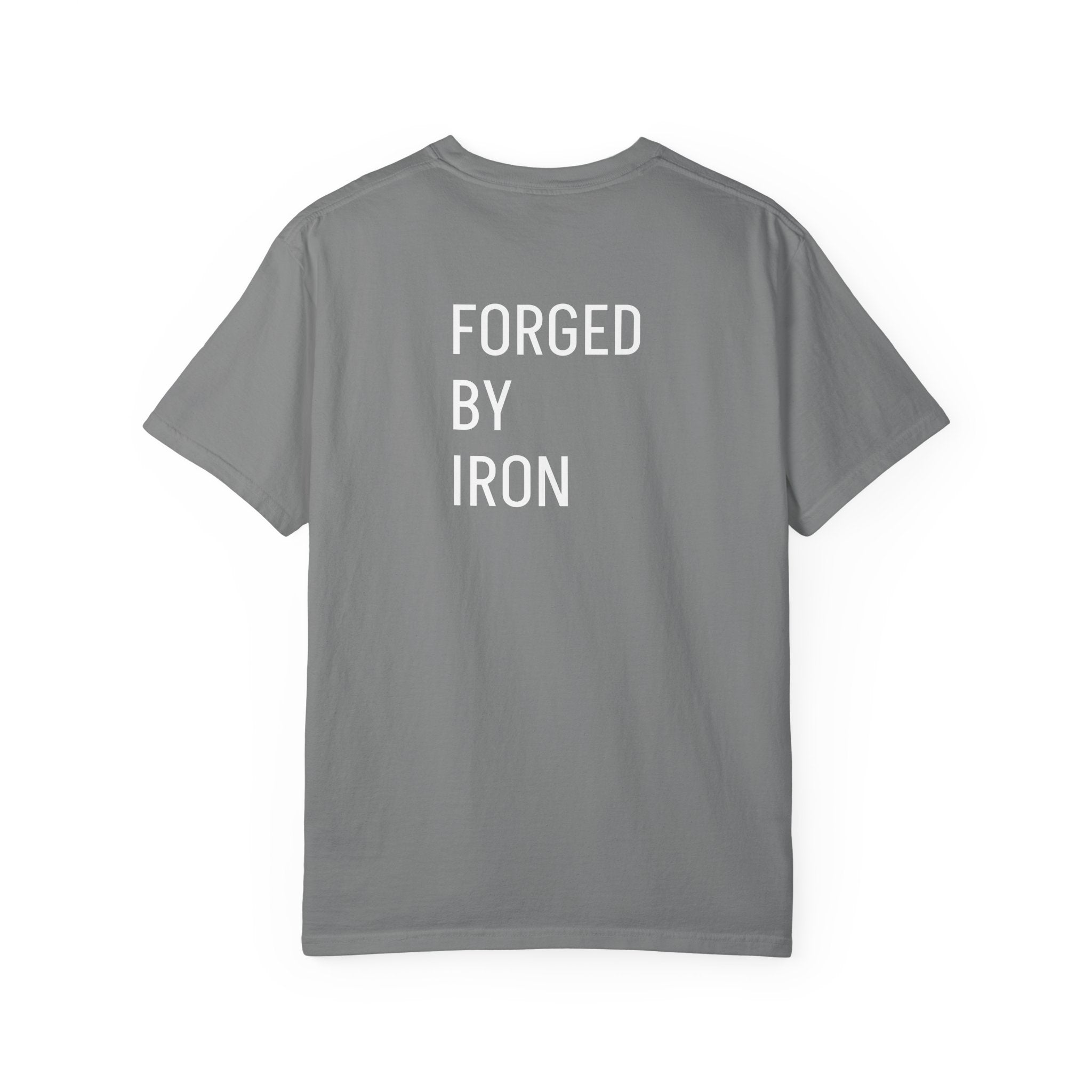 Forged By Iron T-Shirt — 'Iron Ascent' Minimal Gym Tee