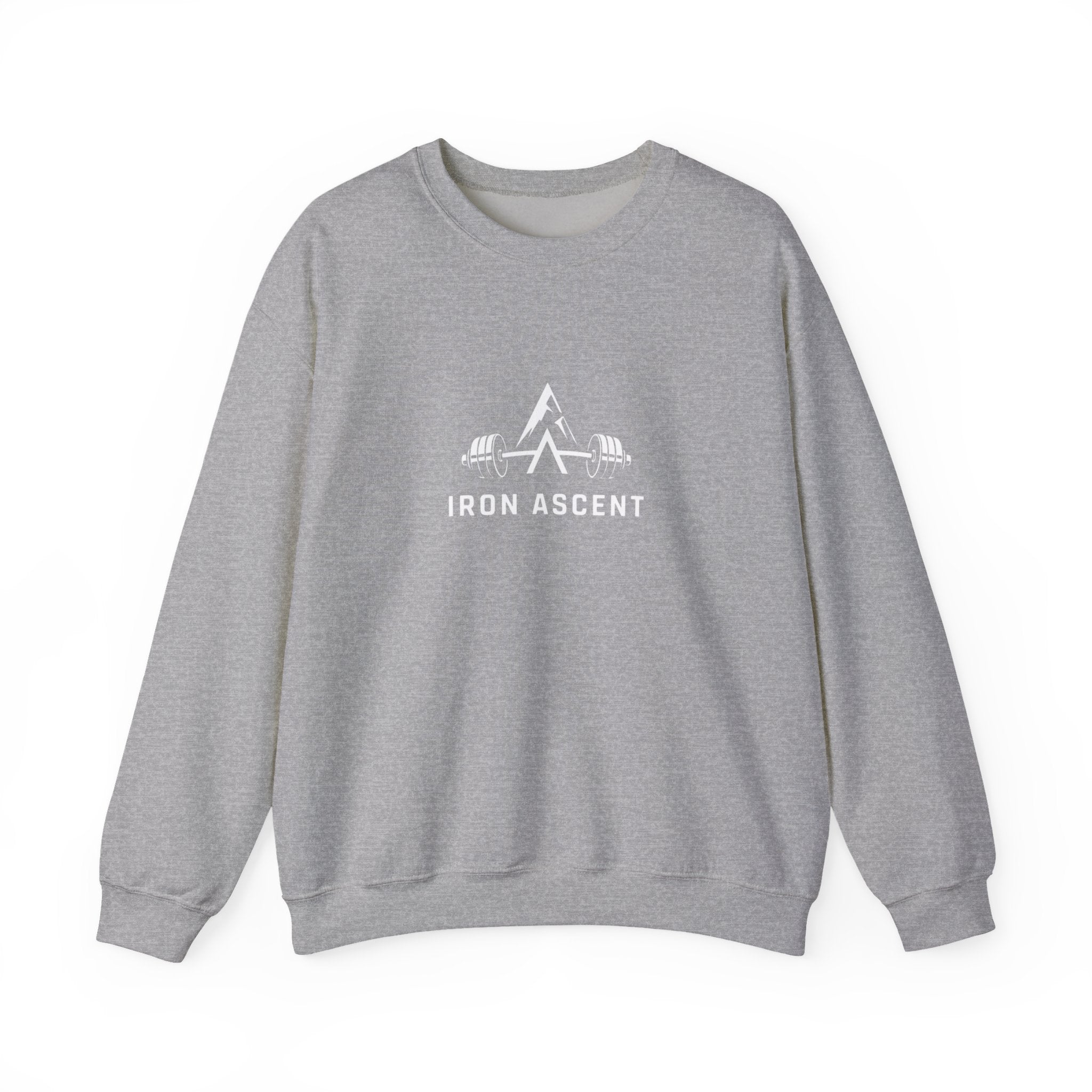 Forged By Iron Crewneck Sweatshirt — Minimal Back Print Graphic Sweatshirt