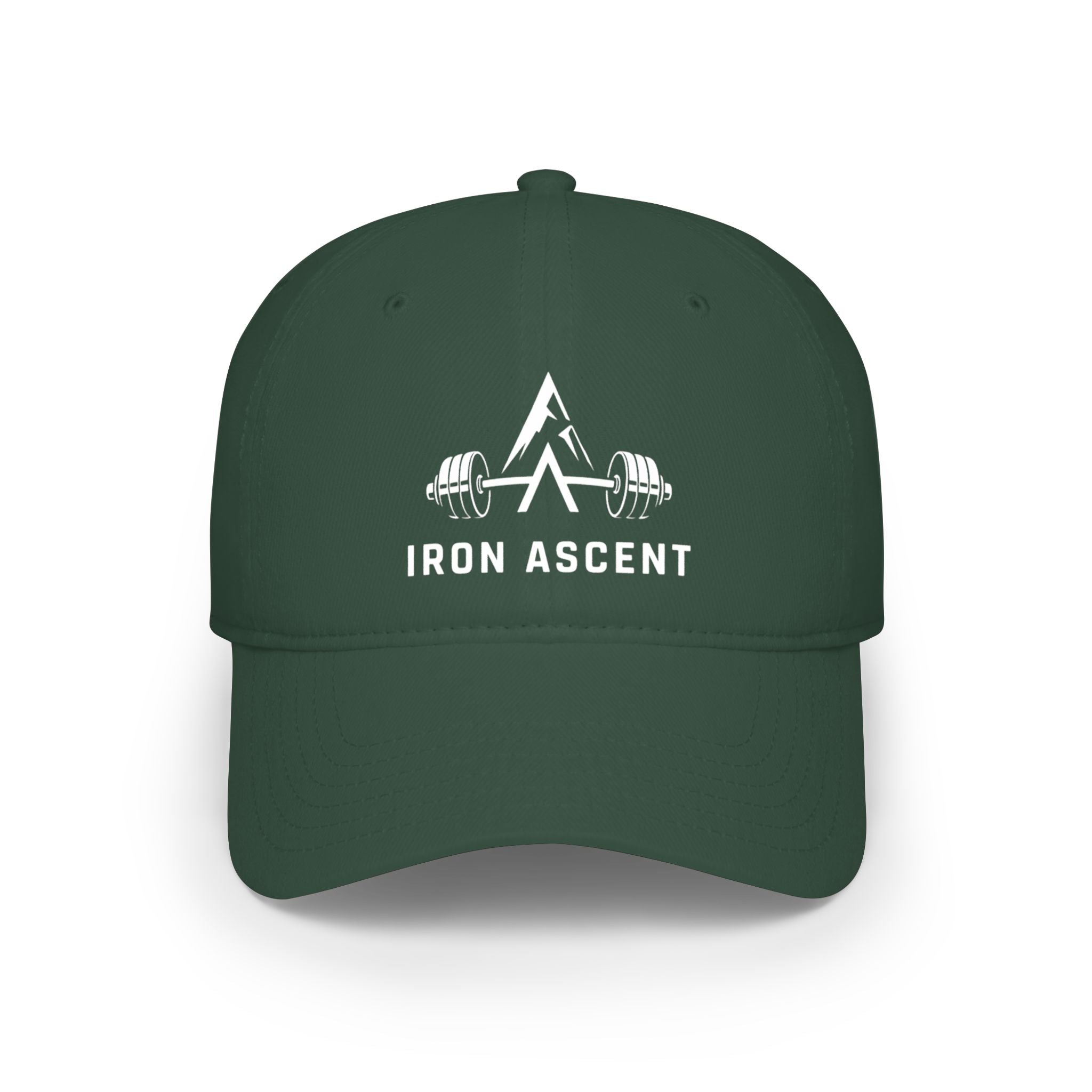 Iron Ascent Barbell Logo Baseball Cap — Fitness Weightlifting Hat