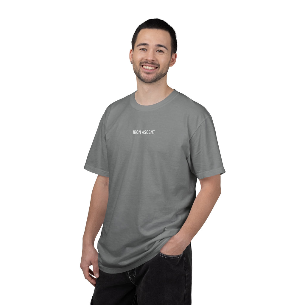 Forged By Iron T-Shirt — 'Iron Ascent' Minimal Gym Tee